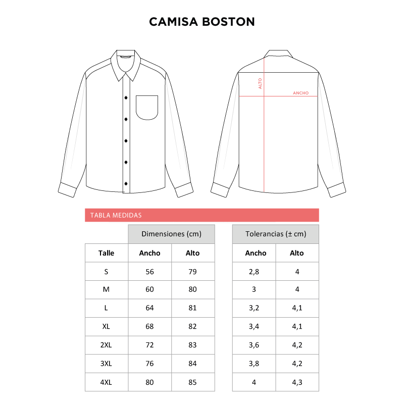 Camisa Boston Hombre/Unisex